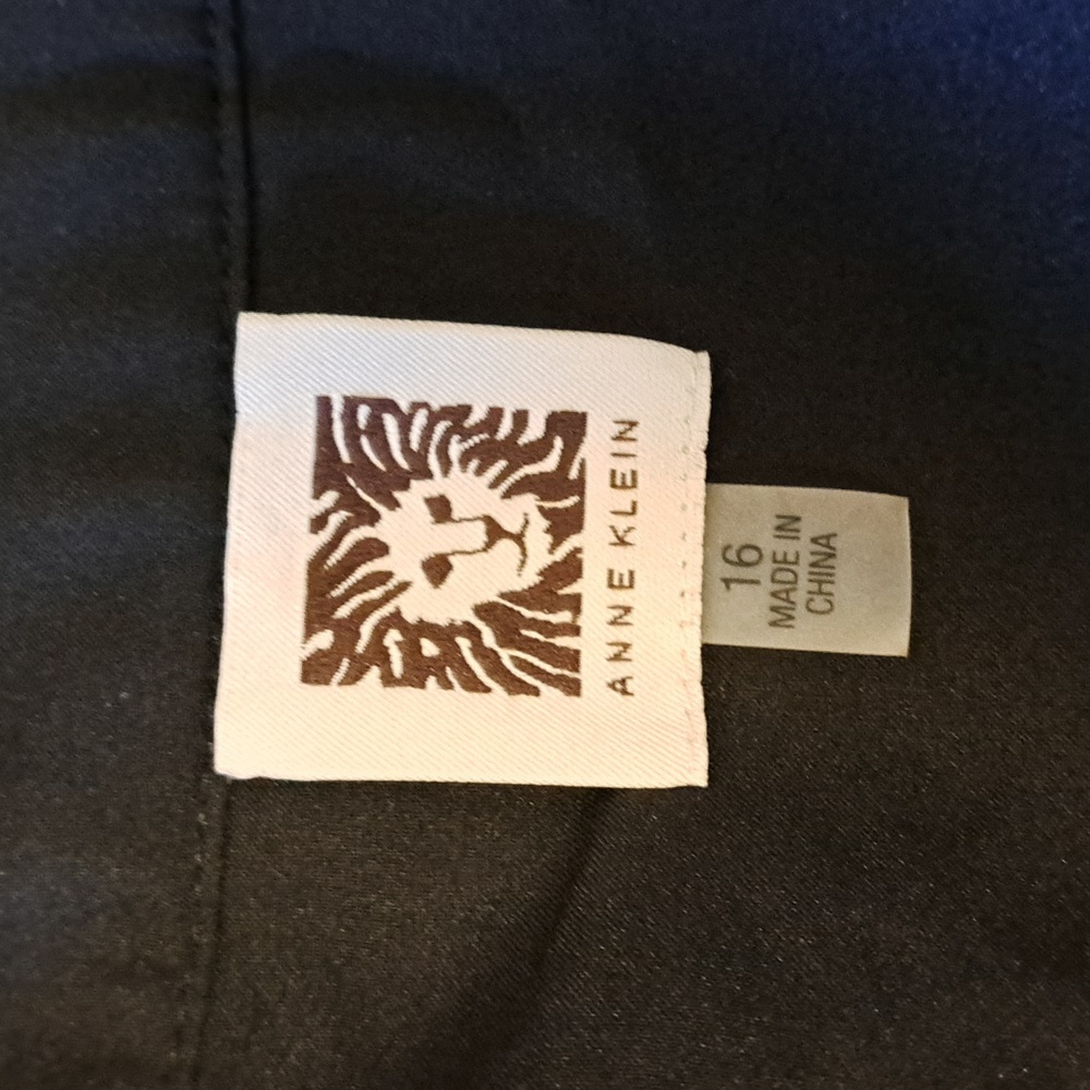 Anne Klein Chiffon Pleated Skirt 16 Black - Picture 5 of 8